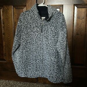 Soft blue Sherpa quarter zip